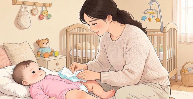 新生儿换尿布操作流程_新生儿换尿布的正确方法图片说明_新生儿换尿布的正确姿势